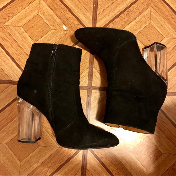 acrylic heel booties